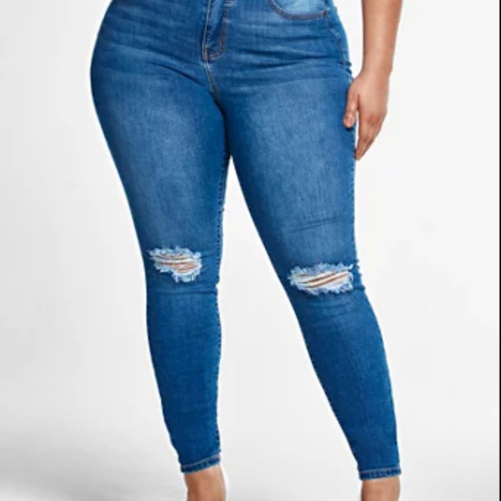 Fashion to Figure - Blue Wash Curvy Skinny Jeans